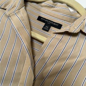 Banana Republic Beige Striped Shirt